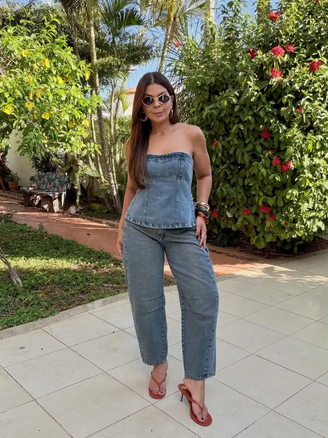 CALÇA JEANS BARREL