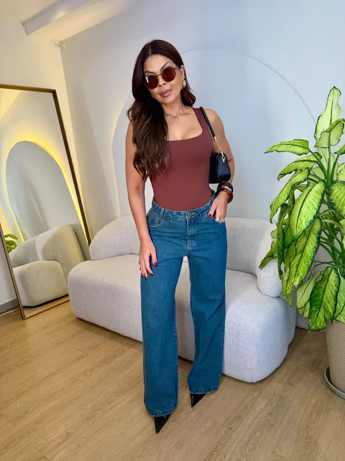 CALÇA JEANS WIDE LEG